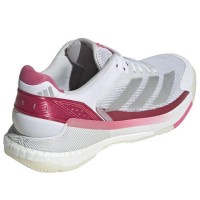 Tênis Adidas Crazyquick Boost Padel Branco Prata Rosa Feminino  Oferta + Barato