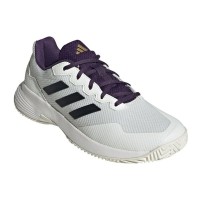 Adidas GameCourt 2 White Purple Aurora Sneakers  Offer + Cheap