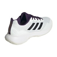 Adidas GameCourt 2 White Purple Aurora Sneakers  Offer + Cheap