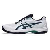 Tênis Asics Game FF Clay Branco Azul Meia-Noite