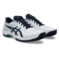 Tênis Asics Game FF Clay Branco Azul Meia-Noite