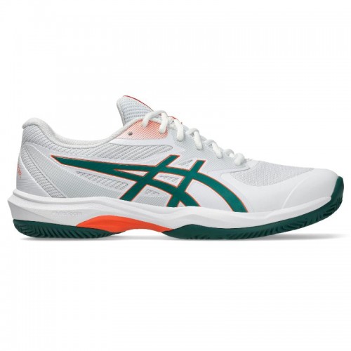 Zapatillas de Padel Asics Game FF Padel Blanco Verde Naranja