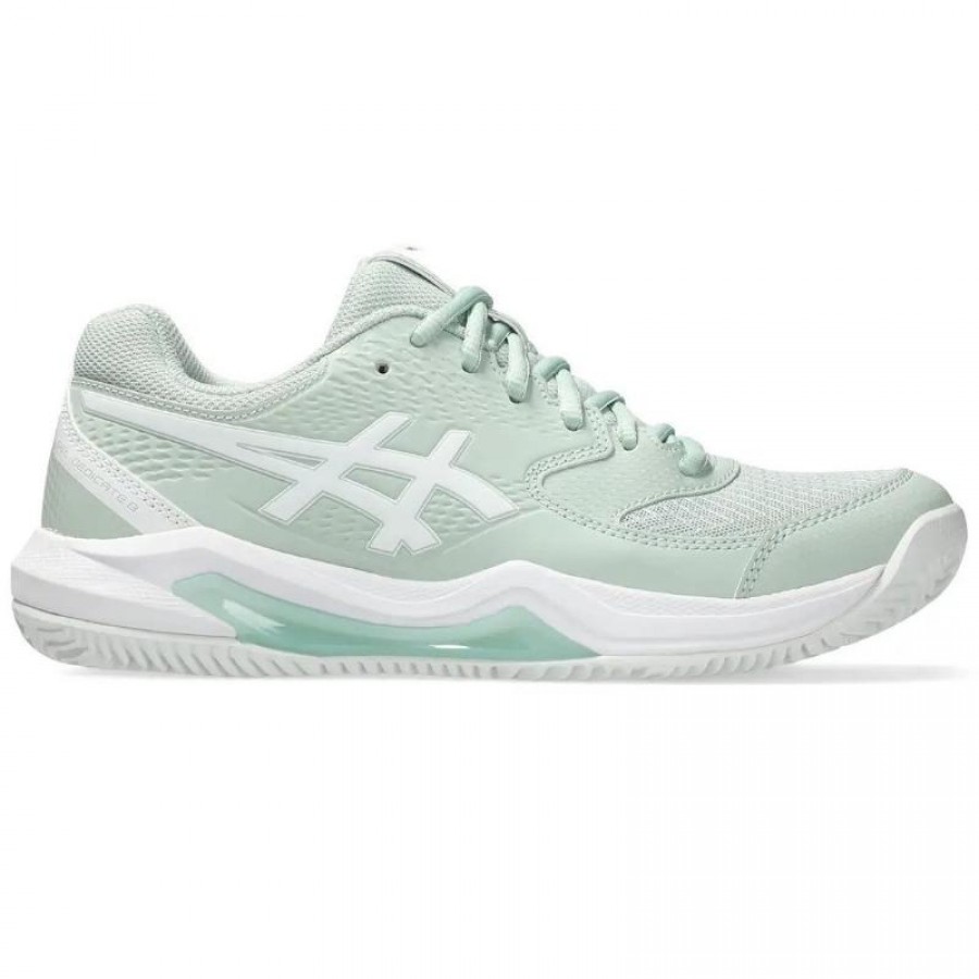 Asics Gel Dedicate 8 Clay Lichen Green White Women''s Sneakers  Offer + Cheap