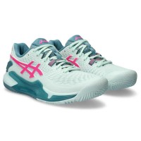 Scarpe Asics Gel Resolution 9 Padel Mint Rosa Fluo Donna  Offerta + Economico