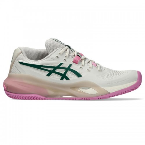 Zapatillas de Padel Asics Gel Resolution X Padel Beige Verde Mujer