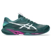 Asics Solution Speed FF 4 Clay Bleu Foncé Baskets Blanches