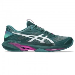 Asics Solution Speed FF 4 Clay Bleu Foncé Baskets Blanches