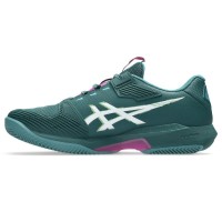 Asics Solution Speed FF 4 Clay Bleu Foncé Baskets Blanches
