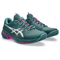 Asics Solution Speed FF 4 Clay Bleu Foncé Baskets Blanches