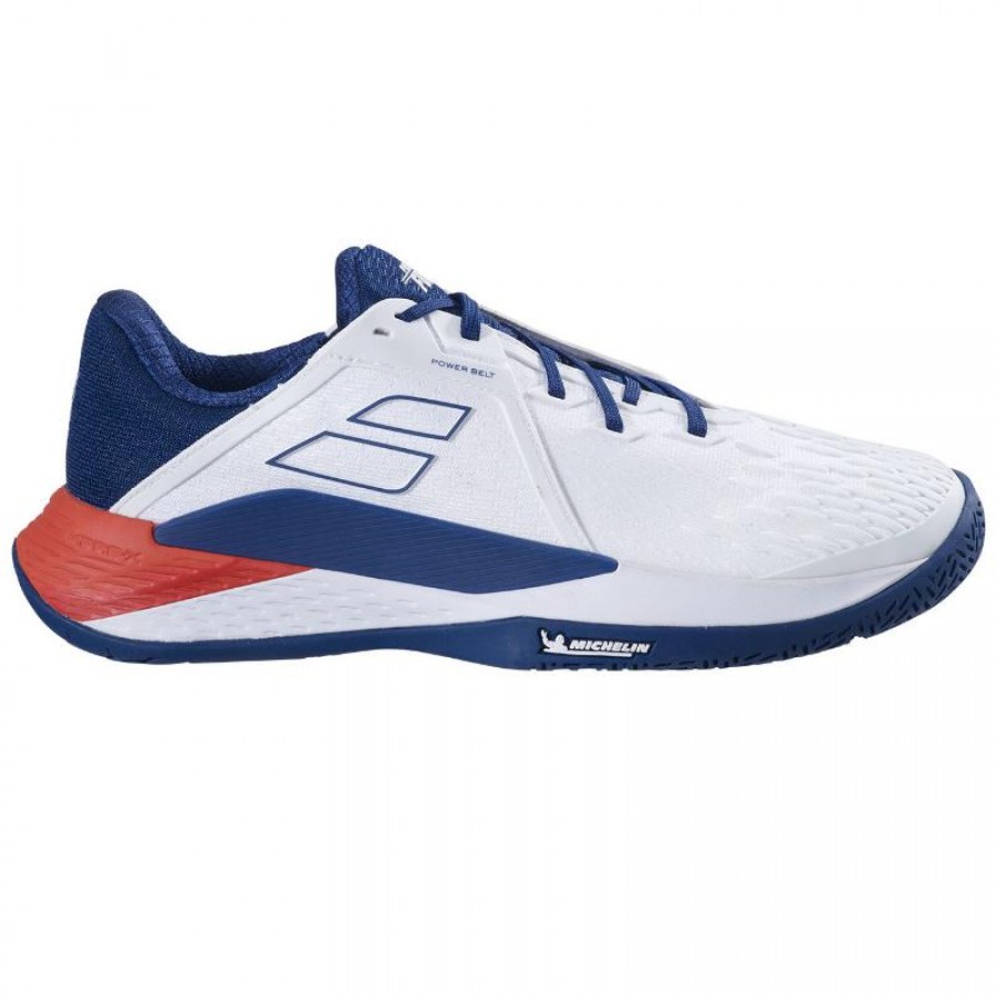 Babolat Propulse Fury 3 Bianco Blu Rosso Scarpe da ginnastica  Offerta + Economico