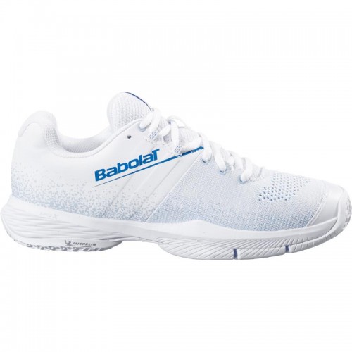 Babolat Sensa Branco Azul Tênis Feminino