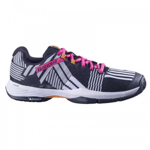 Zapatillas Babolat Sensa Blanco Negro Fucsia Mujer Zapatillas Babolat Sensa Blanco Negro Fucsia Mujer