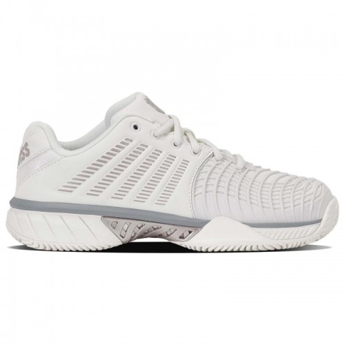 Zapatillas de Padel Kswiss Express Light 3 HB Clay Blanco Gris Mujer