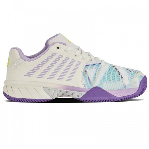 Zapatillas Kswiss Express Light 3 HB Padel Blanco Purpura Mujer Zapatillas Kswiss Express Light 3 HB Padel Blanco Purpura Mujer