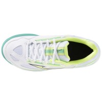 Mizuno Break Shot 4 Clay White Black Lime Women''s Sneakers  Offer + Cheap