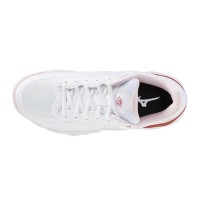 Zapatillas Mizuno Wave Enforce Court Clay Blanco Rojo Mujer