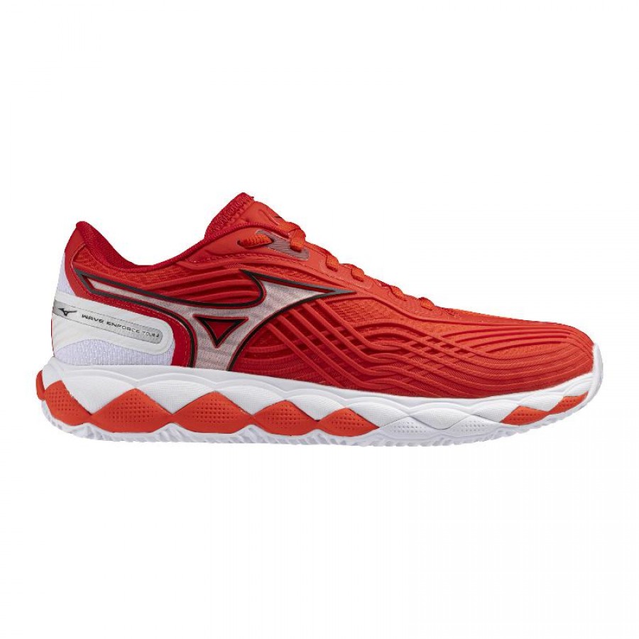 Mizuno Wave Enforce Tour 2 Clay Red White Sneakers