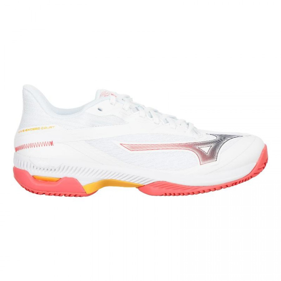 Zapatillas Mizuno Wave Exceed Court Clay Blanco Coral Mujer  Offer + Cheap