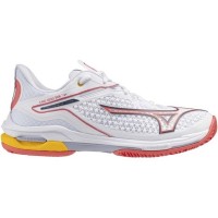 Mizuno Wave Exceed Tour 6 Clay Branco Coral Cinza Tênis Feminino  Oferta + Barato