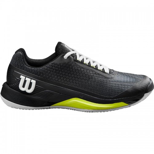 Wilson Rush Pro 4.0 Clay Shoes Black White Yellow Wilson Rush Pro 4.0 Clay Shoes Black White Yellow
