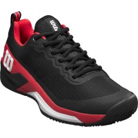 Zapatillas Wilson Rush Pro 4.5 Clay Negro Rojo Blanco  Oferta + Barato
