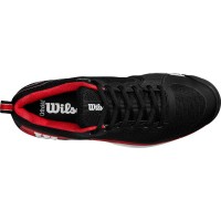 Zapatillas Wilson Rush Pro 4.5 Clay Negro Rojo Blanco  Oferta + Barato